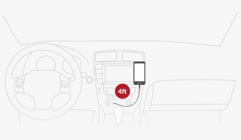 Connect Android Phone To Car Stereo Using Smart Android - Drawing, transparent png #3861296