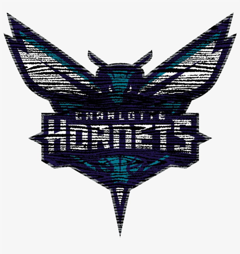 Charlotte Hornets 2015-pres Primary Logo Distressed - Charlotte Hornets Logo Transparent, transparent png #3861357