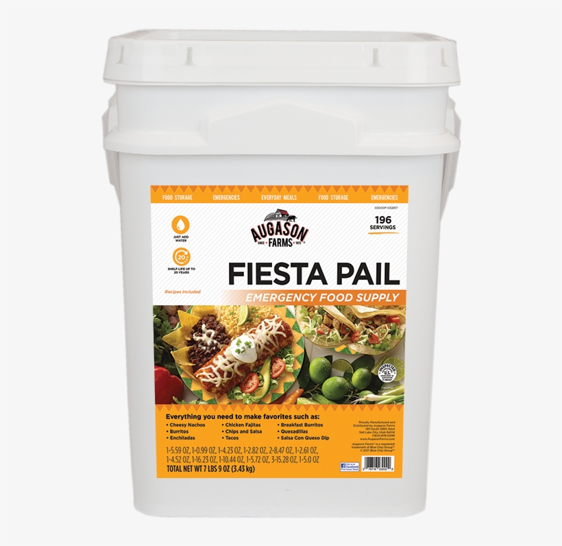 Augason Farms® Fiesta Bucket - Jim Bakker Bucket Leftovers, transparent png #3861832