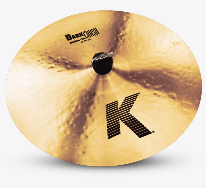 Buy Zildjian K0913 16" K Dark Crash Medium Thin Cymbal - Zildjian K Dark Thin Crash Cymbal 17, transparent png #3862659