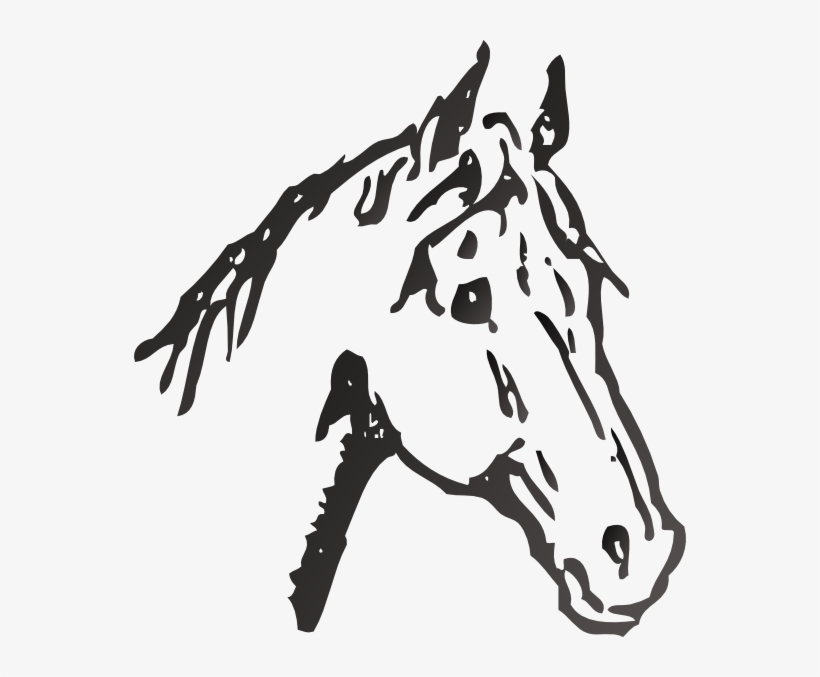 This Free Clip Arts Design Of Horse Png Horses Head Black And White