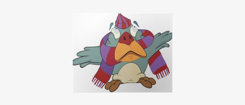 Baby Bird, Sparrow In A Cap And A Scarf - Scarf, transparent png #3862838