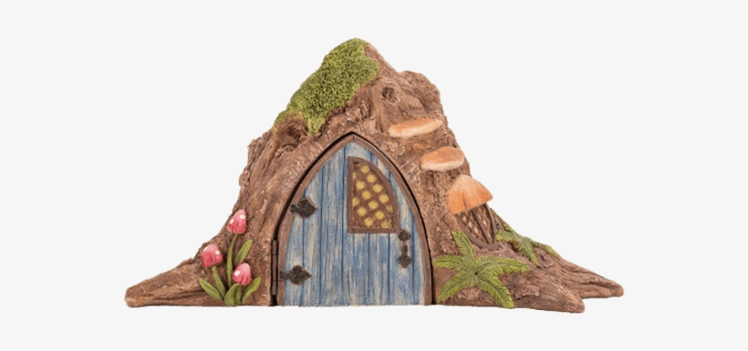 Tree Trunk Fairy House Garden Statue - Fairy Tree Trunk House, transparent png #3862857