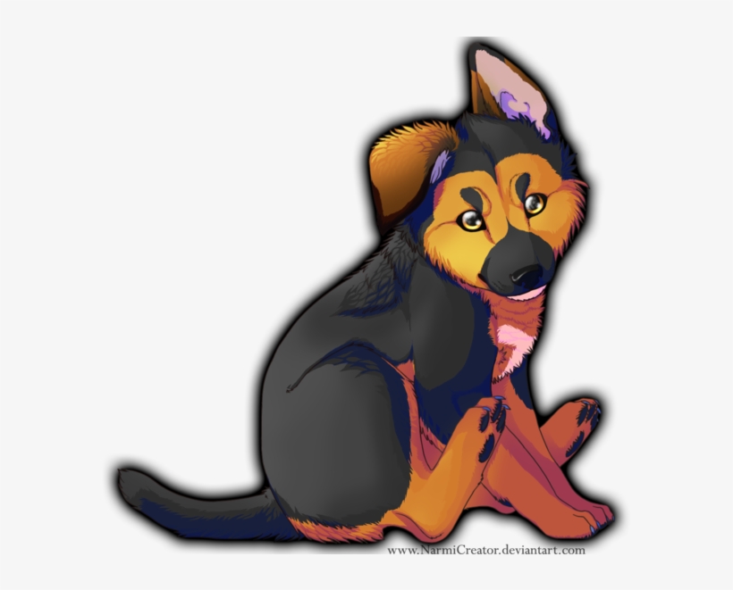 German Sheperd By Narmicreator-d46jkf7 - Anime German Shepherd Puppy, transparent png #3862887