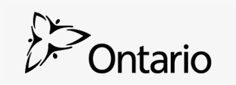 New Ont Trillium Logo Blk Fn - Ontario Logo Png, transparent png #3864148