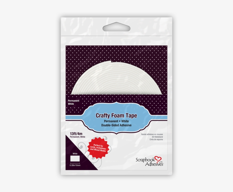 Crafty Foam Tape - 3l 1674 Scrapbook Adhesives Photo Corners Self-adhesive, transparent png #3864281