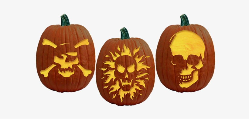 Free Pumpkin Carving Patterns To Shake, Rattle And - Pumpkin Carving Ideas Skull, transparent png #3864428