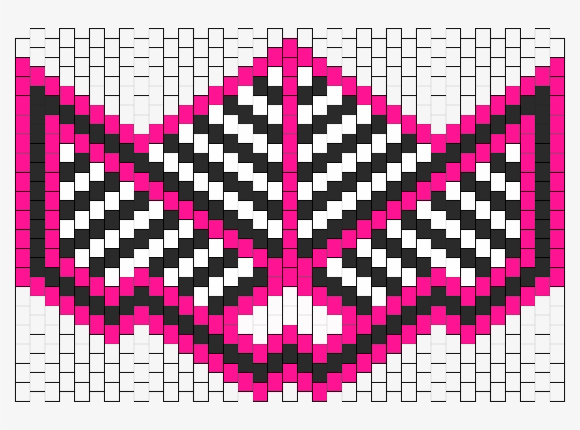Pink White Black Kandi Mask Power Ranger Bead Pattern - Kandi Beads Green Power Rangers Mask Pattern, transparent png #3864562