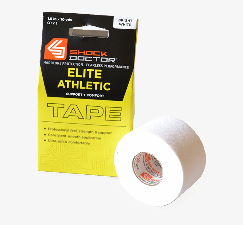 1851 - Shock Doctor Elite Athletic Tape White, transparent png #3864700