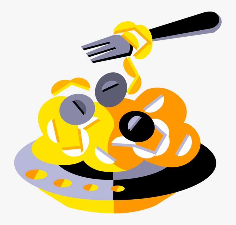 Vector Illustration Of Italian Cuisine Spaghetti Pasta - Spaghetti With Meatballs, transparent png #3864866