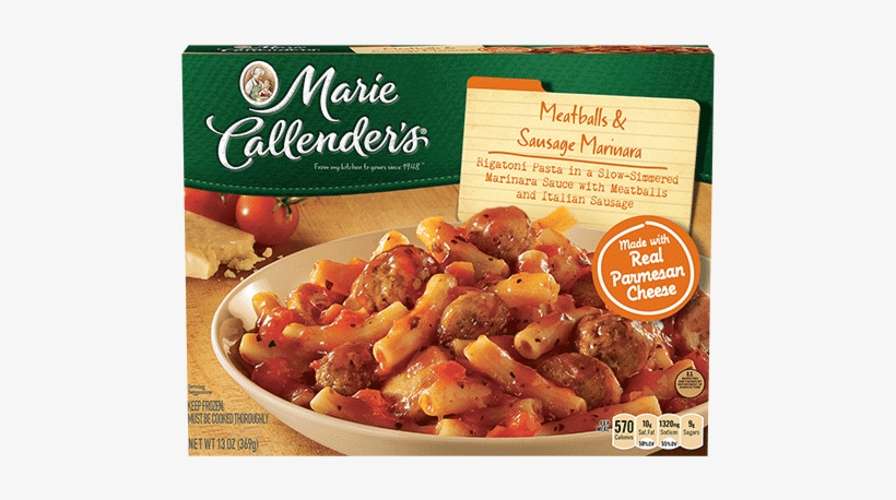 Marie Callender's Meatballs & Sausage Marinara, transparent png #3864933