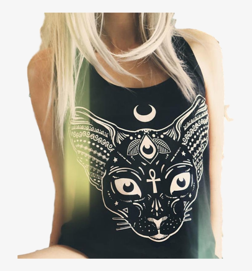 Wicked Wiccan Graphic Tank Top - Soft Grunge Aesthetic, transparent png #3865121