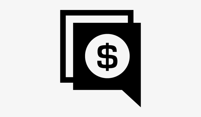 Money Talk Bubble Of Square Shape Vector - Icon, transparent png #3865707