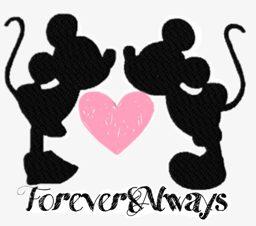 Family Love Cute Relationship Disney Mickey Minnie - Mickey And Minnie Stencil, transparent png #3866166