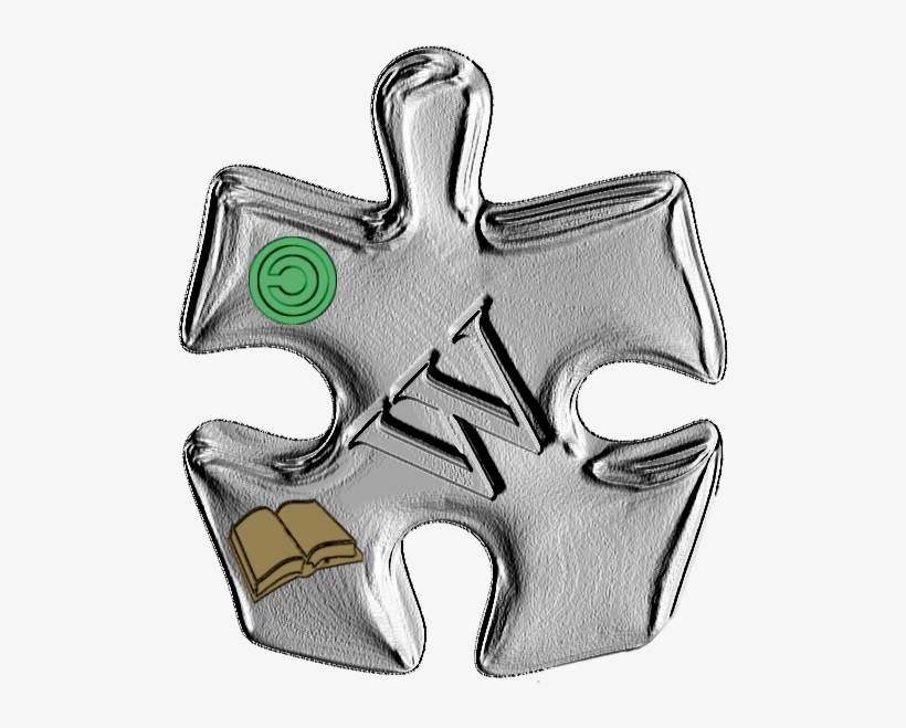 Puzzle Brown Book Stamp - Cross, transparent png #3866207