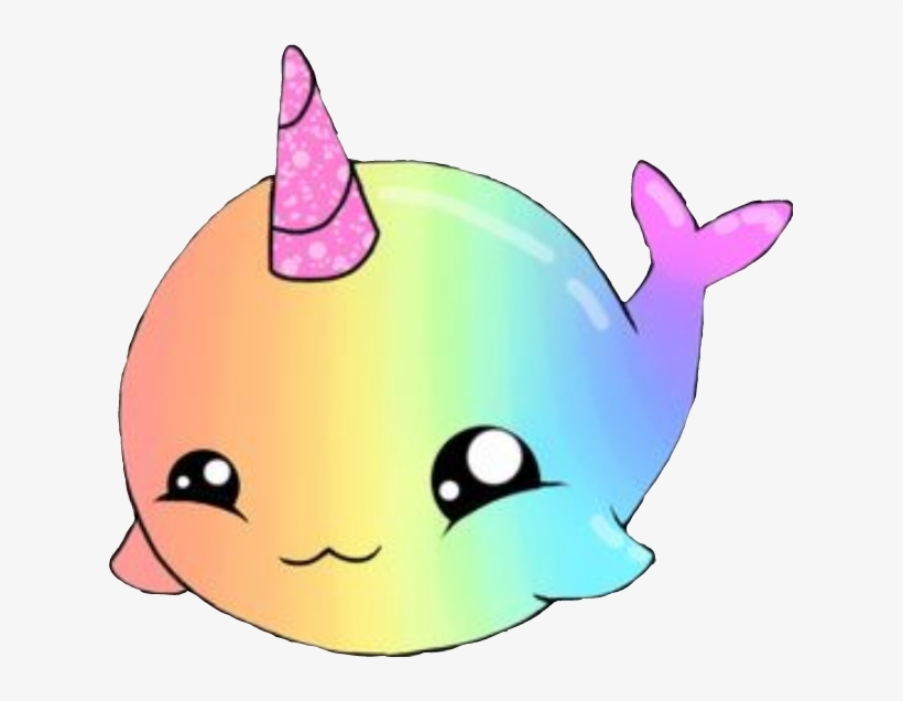 Hawaii Cute Whale Uniwhale Unicorn Rainbow Cutewhale - Cute Kawaii, transparent png #3866266