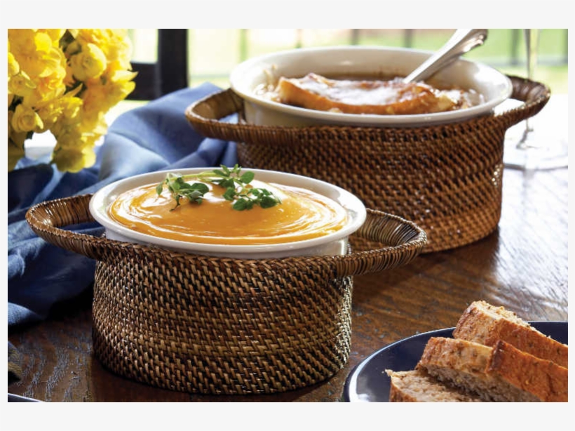 Large Round Soup Bowl With Handles - Calaisio Round Soup With Pillivuyt Dish (small), transparent png #3866726