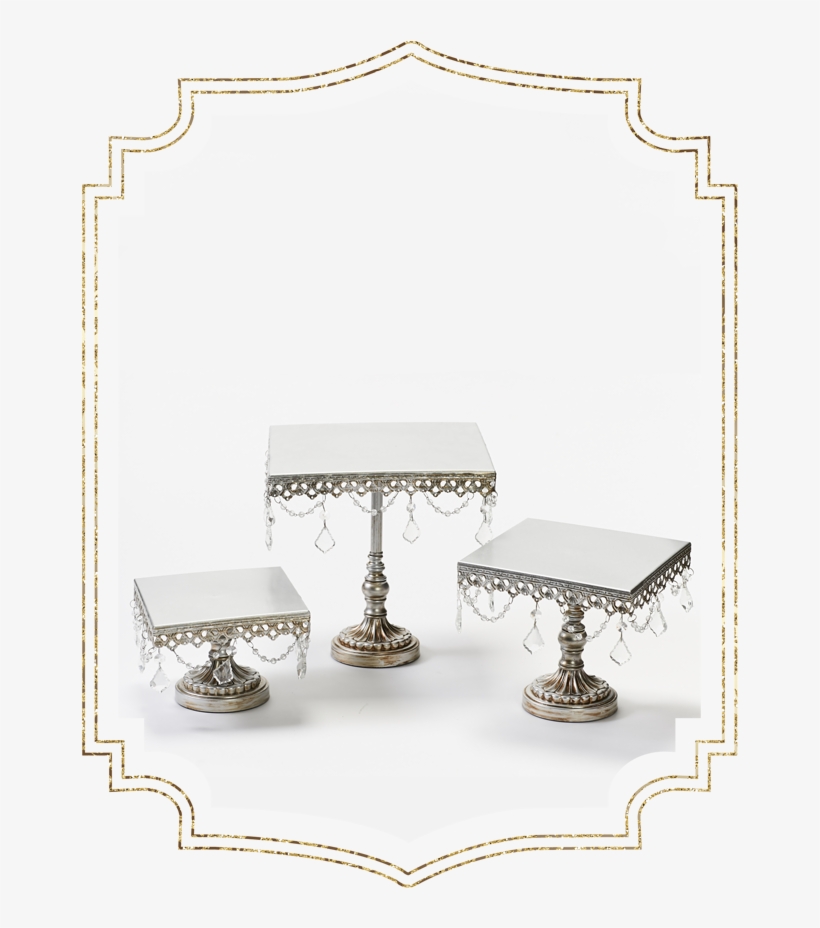 Opulent Treasures Chandelier Square Cake Stands Opulent, transparent png #3866880