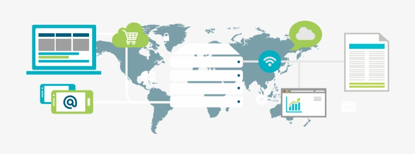 Web Hosting - World Map, transparent png #3866975