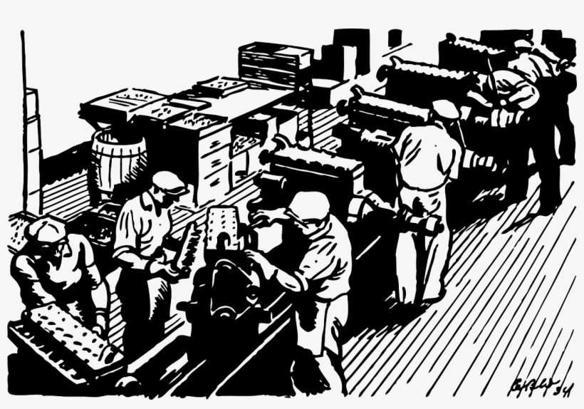 When Factories Have A Choice Between Robots And People, - Factory Assembly Line Clip Art, transparent png #3867081