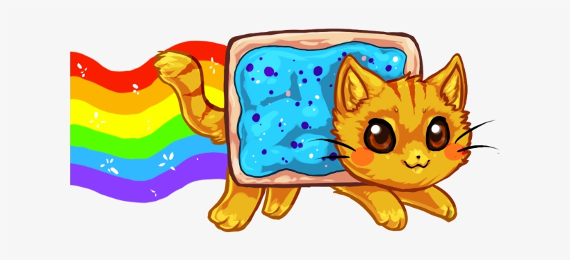 Blueberry Nyan Cat By Bricu - Nyan Cat Kawaii Png, transparent png #3867312
