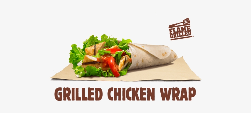 Grilled Chicken Wrap - Burger King Wrap, transparent png #3867606