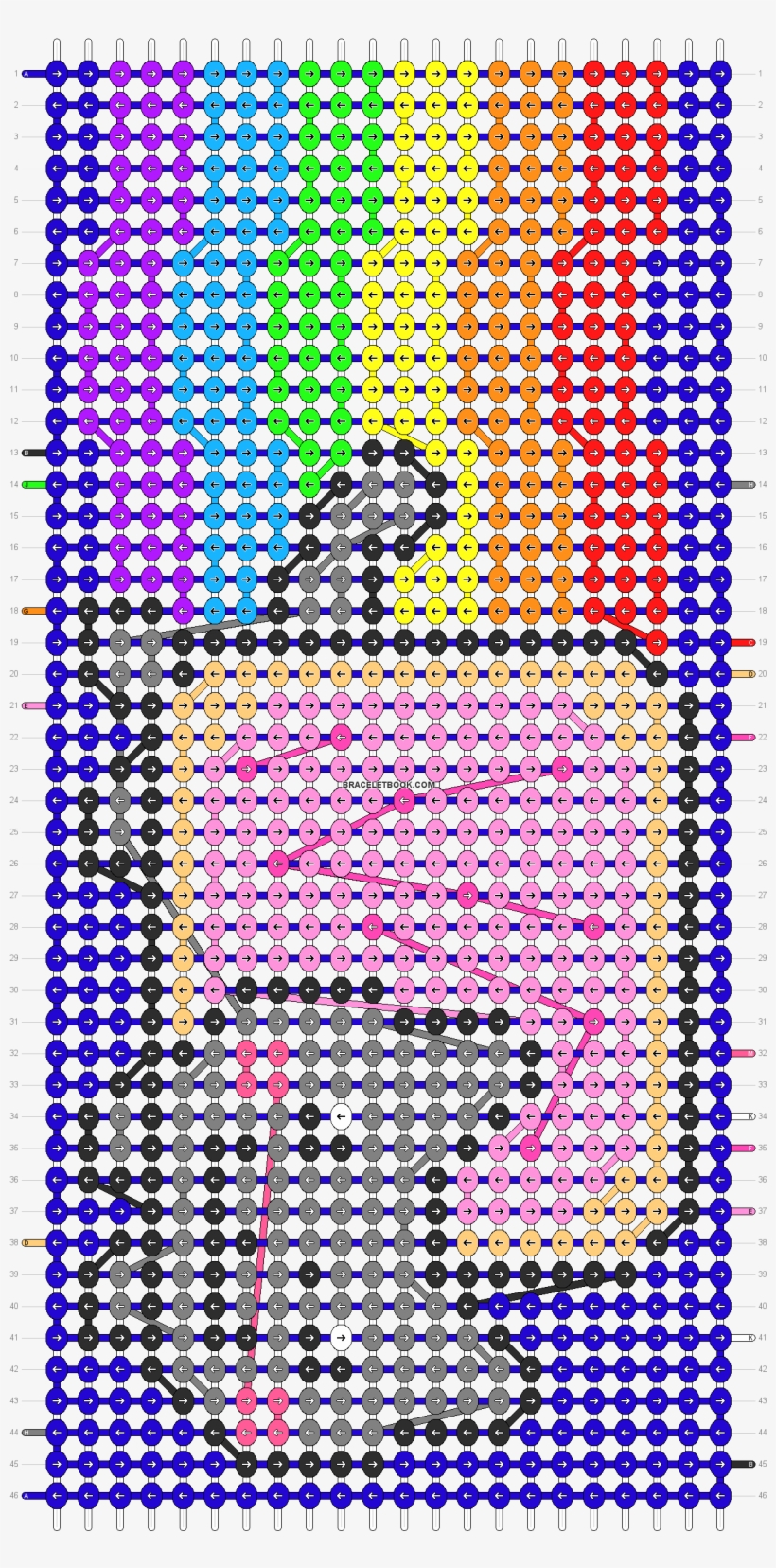 Alpha Pattern - Friendship Bracelet Patterns Cat, transparent png #3867674