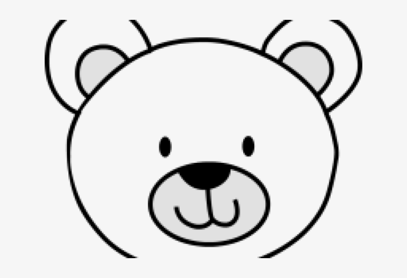 Polar Bear Clipart Head - Sea Animals Clipart Black And White, transparent png #3868118