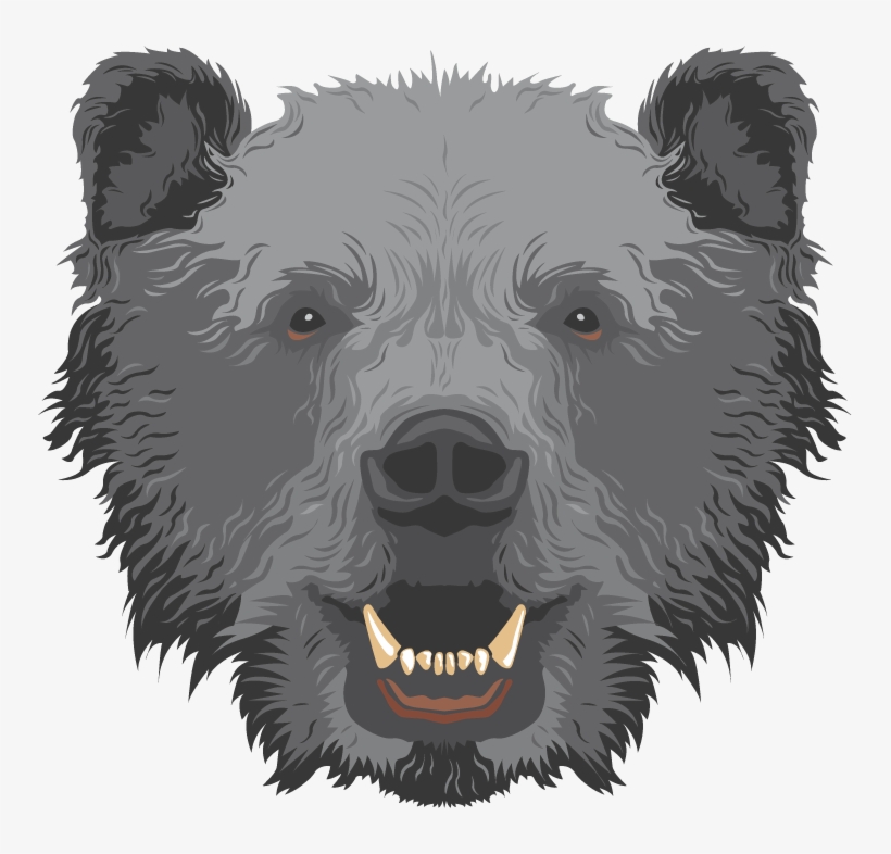 Bear Head Shower Curtain, transparent png #3868472