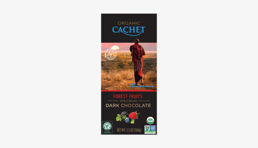 Cachet Tanzania Single Origin Dark Chocolate With Forest - Cachet Caramel And Sea Salt, transparent png #3868597