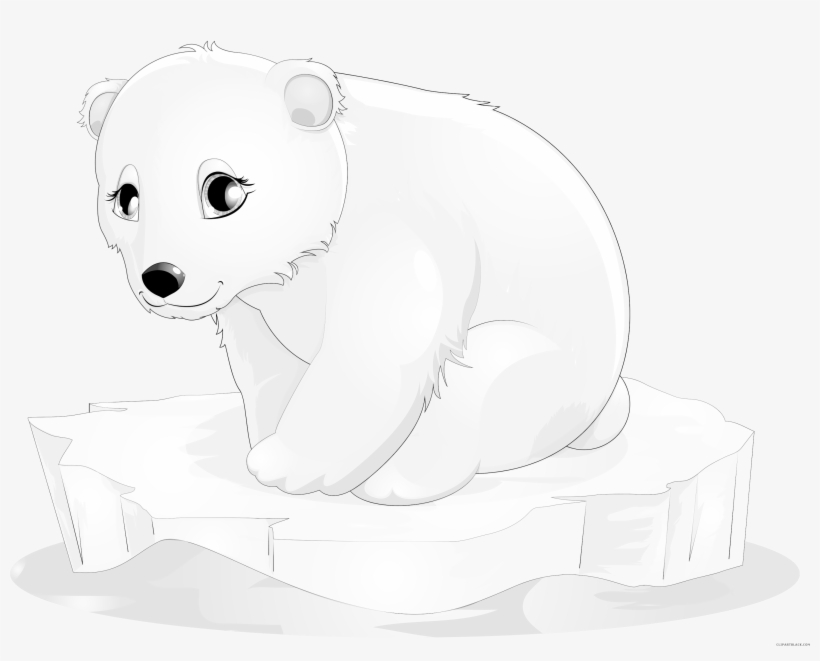 Polar Bear Clipart - Polar Bear Baby Clipart, transparent png #3868624