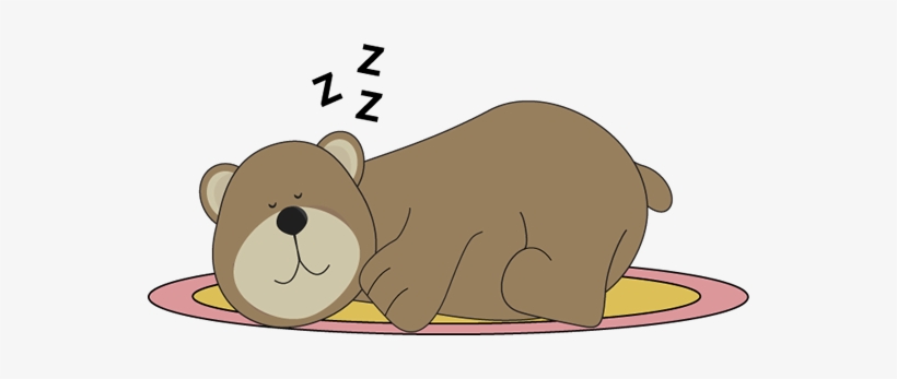 Polar Bear Clipart Sleeping Bear - Hibernating Bear Clip Art, transparent png #3869004