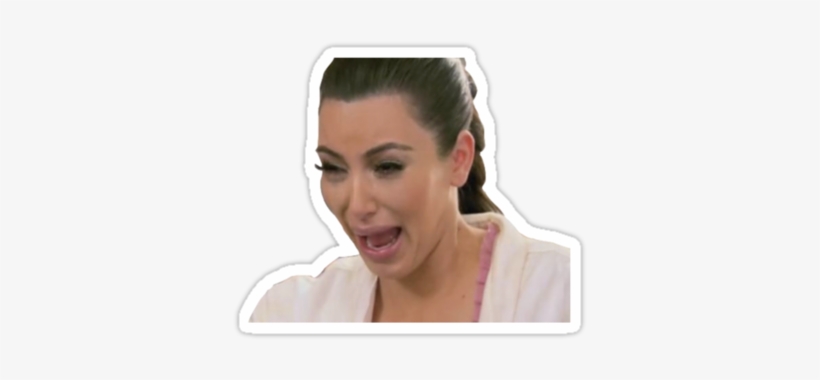 "kim Kardashian Crying" Stickers By Sailorlolita - Funny Kim Kardashian Crying, transparent png #3869623