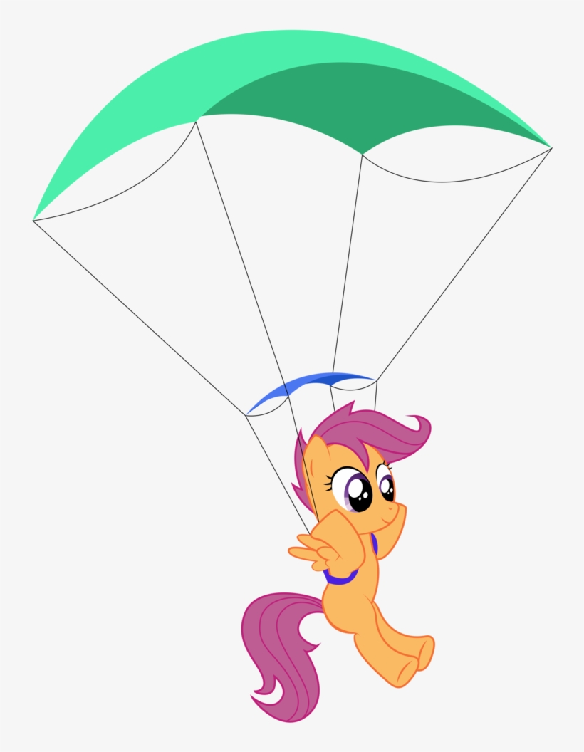 Replaymasteroftime, Parachute, Pony, Safe, Scootaloo, - My Little Pony Parachute, transparent png #3870482