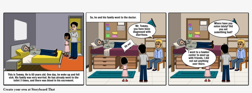 Old Person Got Sick - Cartoon, transparent png #3870848