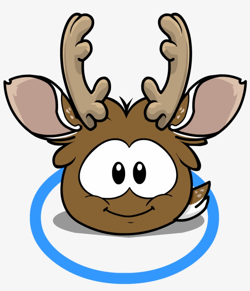 Reindeer Puffle Ingame - Club Penguin Brown Puffle, transparent png #3870935