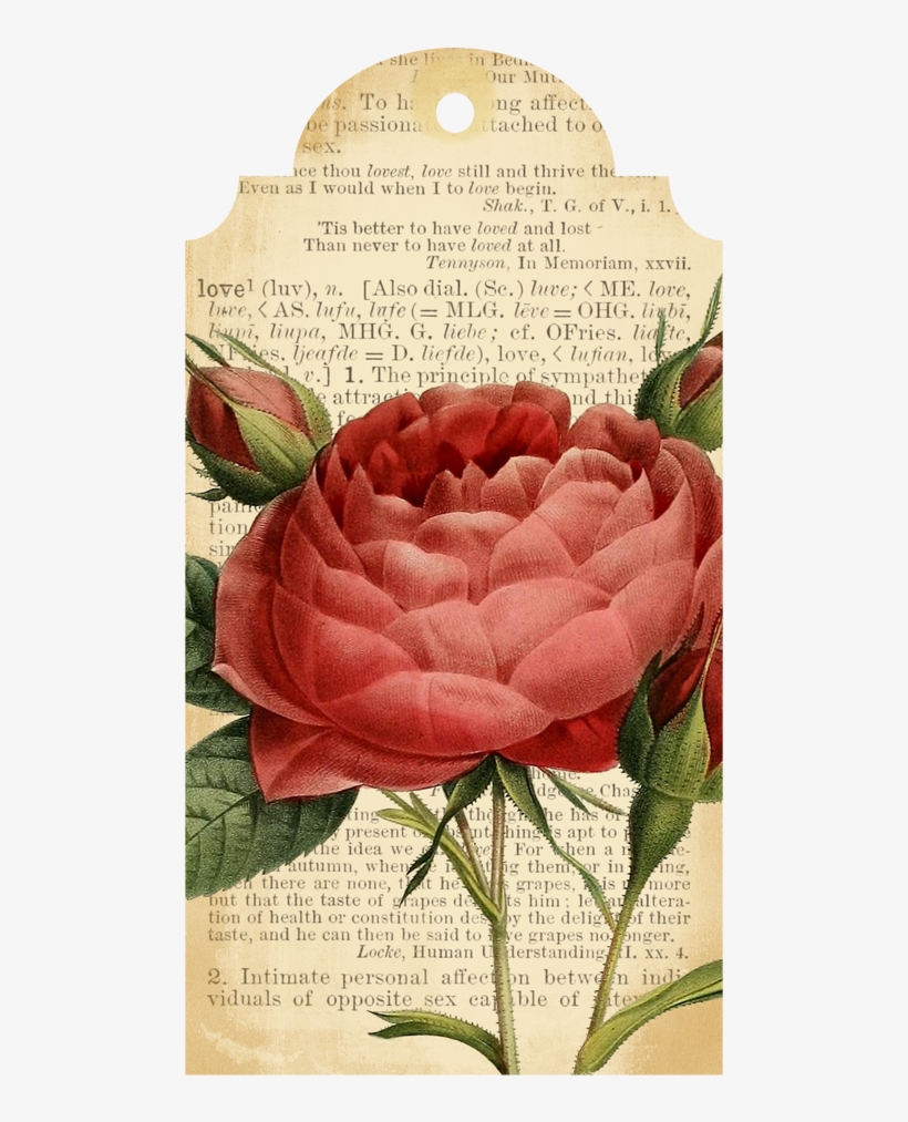 Callmevictorian Free Flower Printable Tags - Vintage Valentines Printable Tags, transparent png #3871828