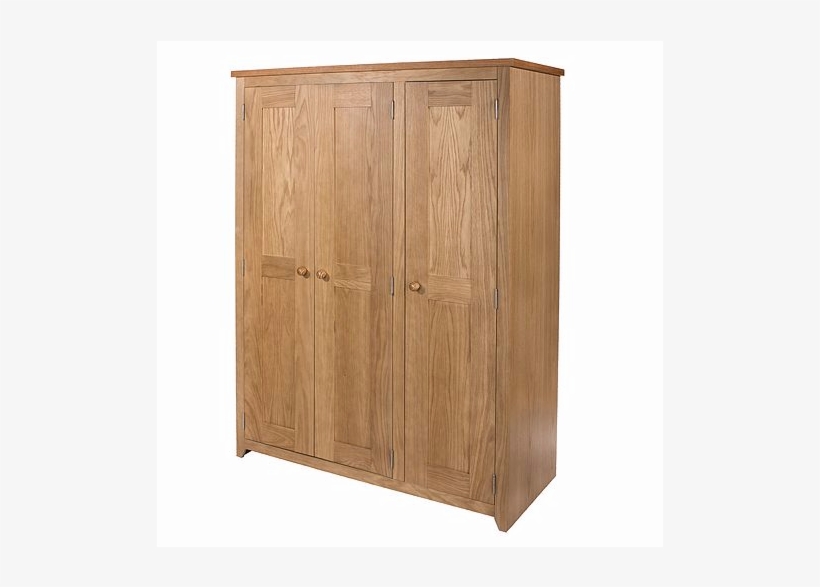 Hamilton Large 3 Door Triple Oak Wardrobe, transparent png #3871984
