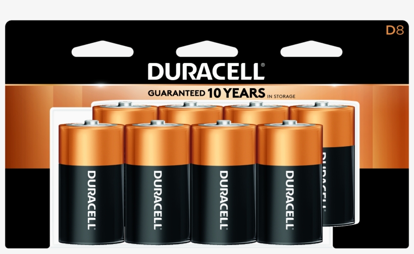 Duracell D Alkaline Batteries, 4-pack, transparent png #3872245