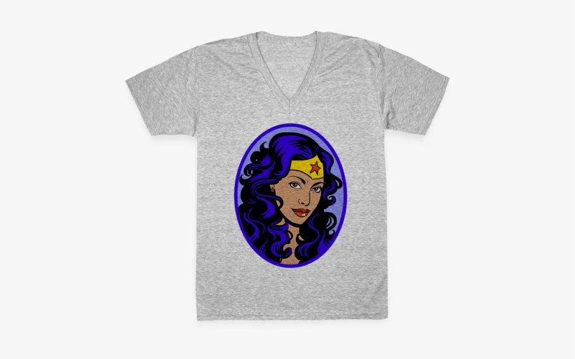 Gina Torres For Wonder Woman V-neck Tee Shirt - T Shirt Design Baker, transparent png #3872330