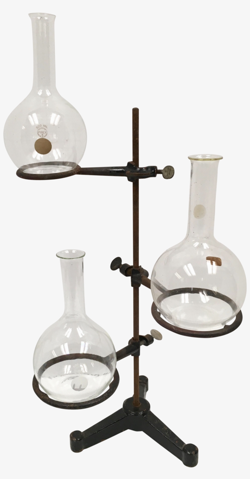 Antique Chemistry Lab Stand With Glass Beakers - Laboratory, transparent png #3872416