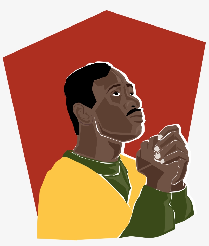 African American Man Praying Clip Art - African Praying Clipart, transparent png #3873839