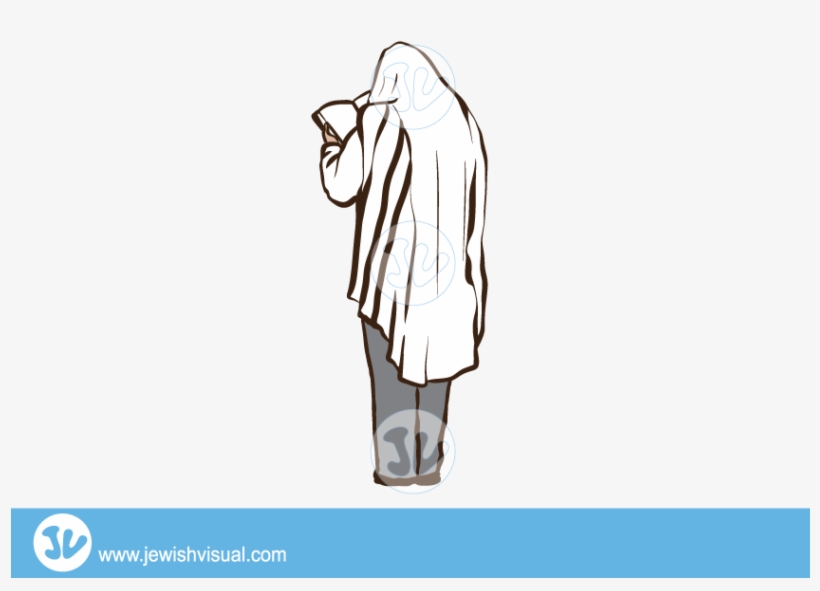 איש עם טלית מתפלל - ציור של איש עם טלית, transparent png #3874049