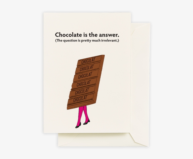 Poster: Chocolate Is The Answer, 43x28in., transparent png #3874229
