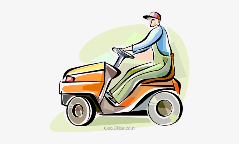 Lawnmowers Royalty Free Vector Clip Art Illustration - Riding Mower Clipart Png, transparent png #3874381