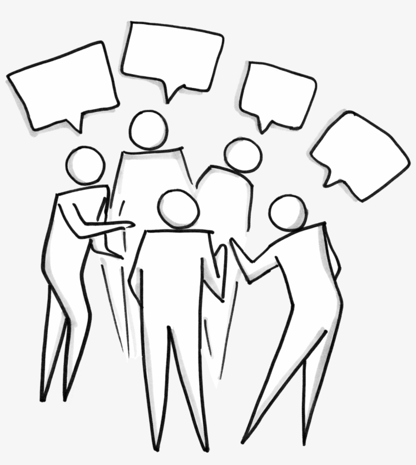 People In A Group Talking - Cartoon, transparent png #3874565