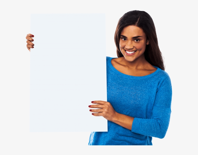 Free Png Girl Holding Banner Png Images Transparent - Girl Holding Png, transparent png #3874800