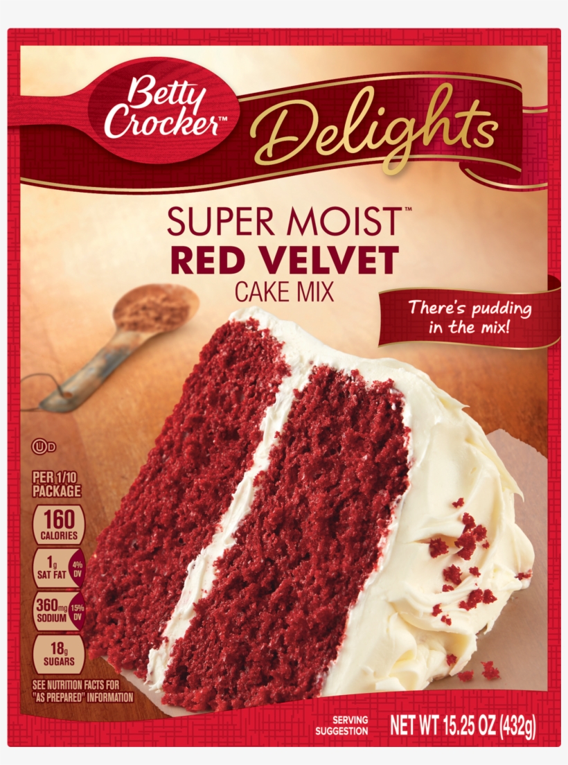 Betty Crocker Super Moist Red Velvet Cake Mix, - Red Velvet Betty Crocker, transparent png #3874858