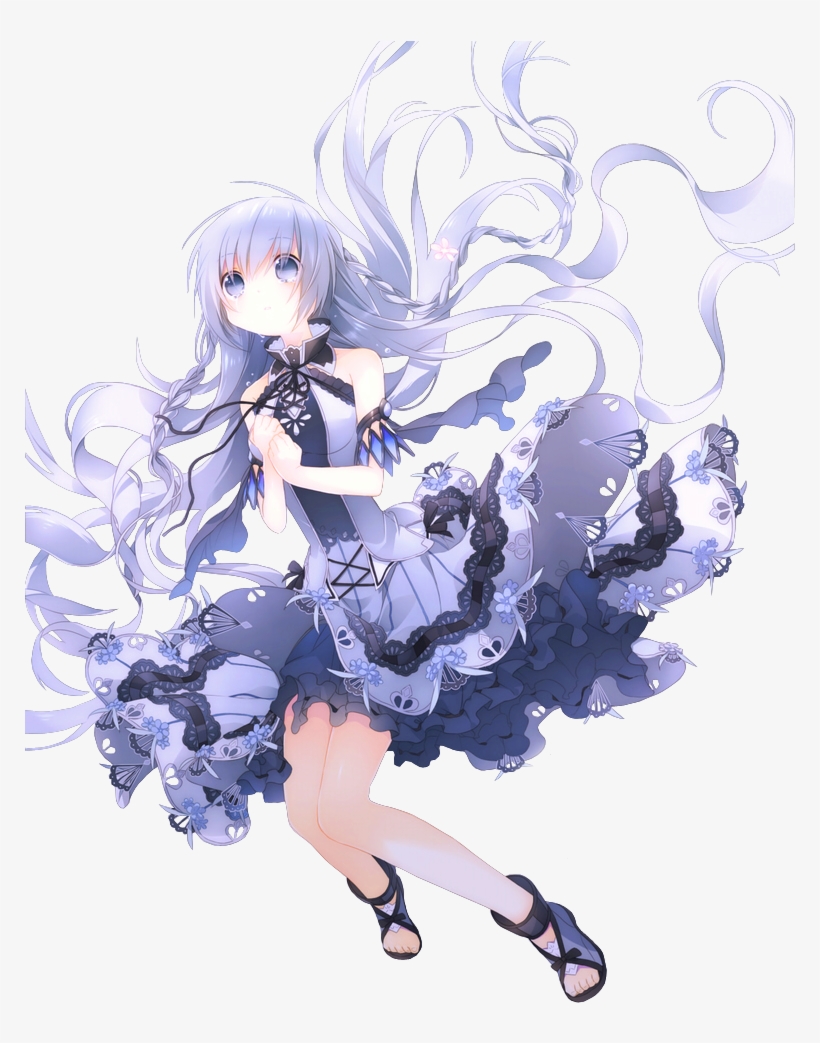 Anime Render By Karenpa Violet Anime Dress By Animedragon5-d7w1xgk - Blue Girl Render, transparent png #3875112