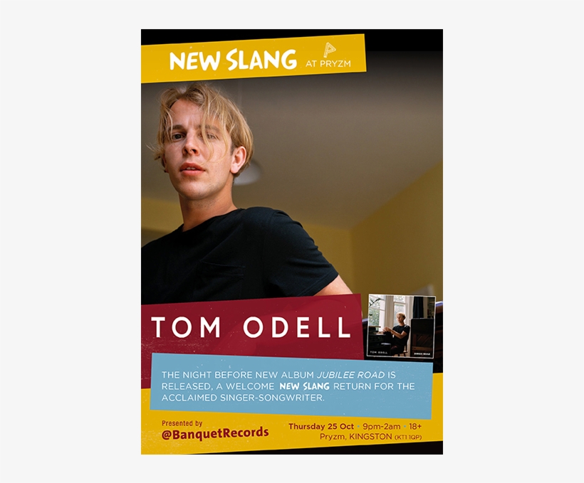 Tom Odell / New Slang - Poster, transparent png #3875650